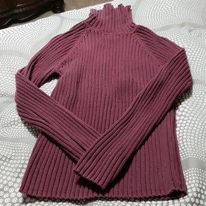 Mauve Turtleneck Sweater